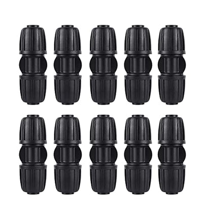 10 Pack 1/2 inch Irrigation Fittings Coupling Connectors Anti-Drip - size: 1/2 inch Coupling
