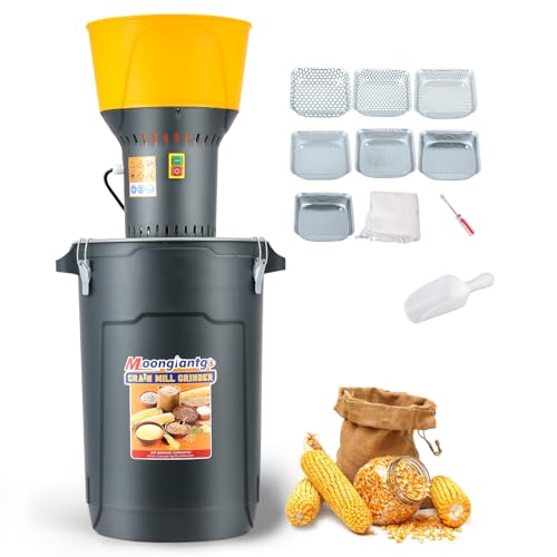 Moogiantgo 15.8Gal Grain Mill Grinder Electric Corn Grinder 1300W Feed Mil