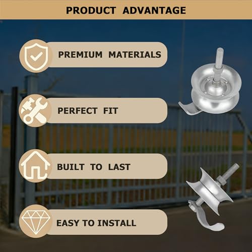 Sliding Gate Rollers 5" Heavy Duty Galvanized Steel Track Roller