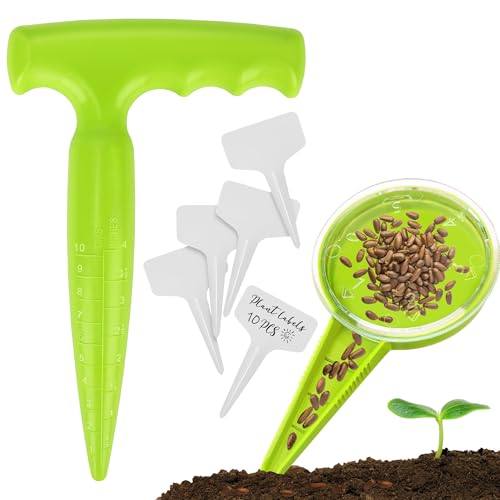 Seed Planter Tool, Seed Dibber, Seed Dispenser, Light Green, 12 Pcs - color: Light Green, 12 Pcs