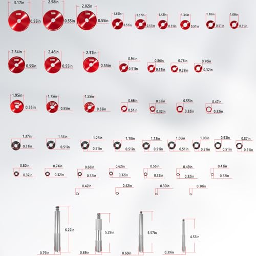 Bonbo Bearing Press Kit, 43 pcs Bearing Race and Seal Driver Set with Adapters and Handles, Seal Driver Installer Kit for Bearing Installation, Black Case