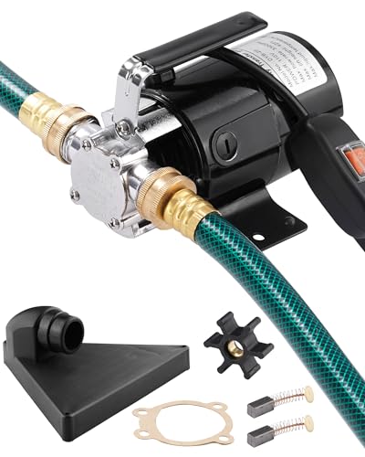 1/10HP Water Transfer Pump, Electric Utility Pump w/ 2x 6ft Garden Hose Kit