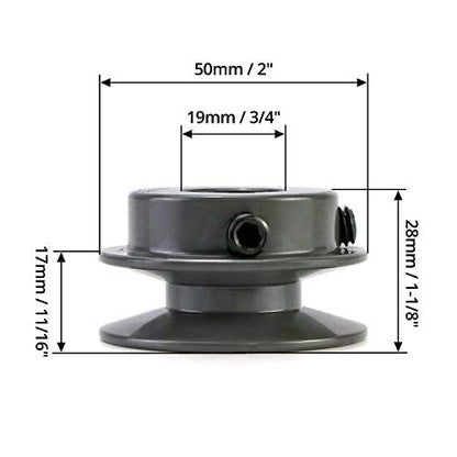 QWORK Single Groove Web Sheaves, 2.05" OD 3/4" Bore V-Belt Sheave for V-Belt, AK2034