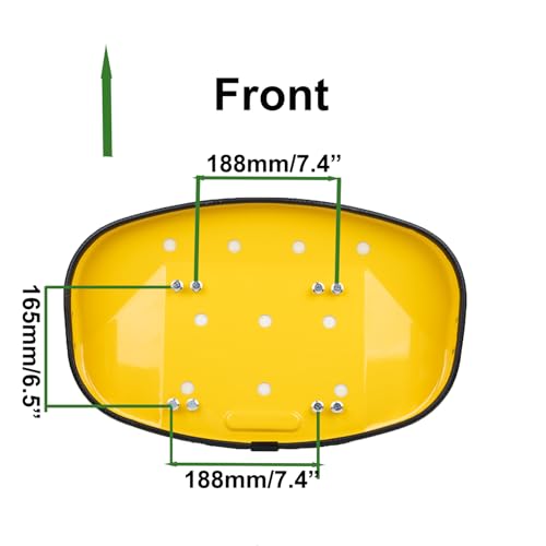 AHADA 3-Piece Tractor Seat Replacement Cushion Set for John Deere Tractor 2010 2510 2520 3010 3020 4000 4010 4020 4030 4230 4320 4430 4520 4620 4630 5010 5020 6030 7020 7520 820 830 600 PN#TY26545