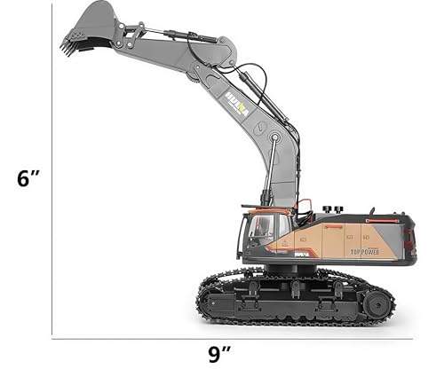 Gemini&Genius Alloy Excavator Model Construction Digger Engineering Vehicle - color: Yellow
