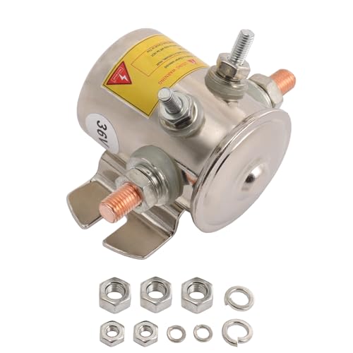 4 Terminal Max 200A 36 Volt Solenoid Continuous Duty Solenoid Relay for 70 Series Electric Golf Cart EZGO TXT 36V Solenoid 36VDC Replace OEM# 27855G01, 11761G1, 27855G02, 31680G1, 3016 - size: 36 V 4 Terminal Max 200A