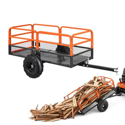 ATV UTV Trailer Tow Behind Dump Cart, 25 Cubic Feet, 2000 LBS