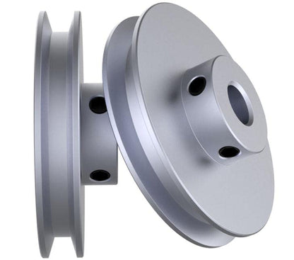 CHANCS Outer Diameter 60mm Single Groove Pulley 7mm Fixed Bore Pulley for Drilling Machine 6MM PU Round Belt - size: 60x7mm