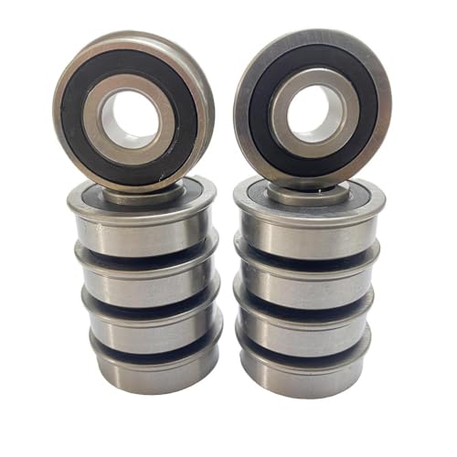 DEEG 10 PCS 1/2" x 1-1/8" Flanged Bearings for Wheel Hub, Heavy Duty - size: 1/2" x 1-1/8"