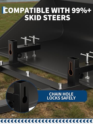4000 lbs Clamp on Pallet Forks for Tractor Bucket Skid Steer Loader - size: 60 in-4000 LBS