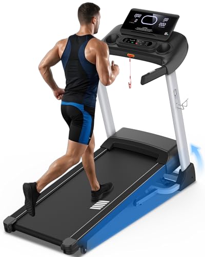 HUAGEED Treadmills for Home, 18% Auto Incline, Heavy Duty 400LBS Capacity
