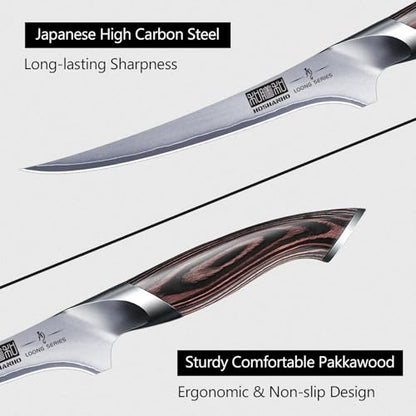 HOSHANHO Fillet Knife 7 Inch, Super Sharp Japanese Fish Boning Knife - size: 7"
