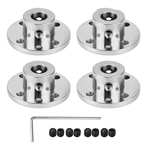 4Pcs 8mm Flange Coupling Connector, Rigid Guide Model Coupler Accessory, Shaft Axis Fittings for DIY RC Model Motors - size: 8mm