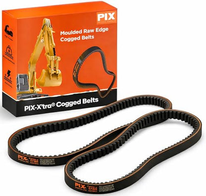 PIX AX30 Industrial Cogged V-Belt 1/2 x 32 OC - Durable Drive Belt for Compressors, Generators, Vacuum Pumps, Industrial Fan, Power Tools, Heavy-Duty Machinery and High-Speed Engines - Pack of 2 - size: 32in OC (Pack of 2)