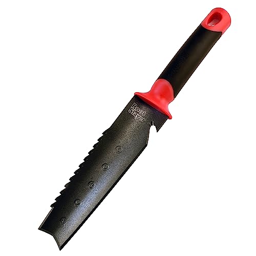 Root Slayer 16211 Heavy Duty Soil Knife, Red - style: Contemporary