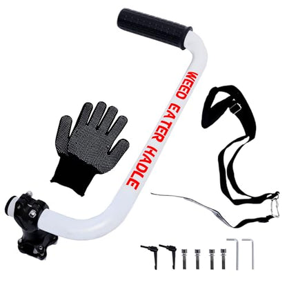 Weed Eater Handle, Ergonomic String Trimmer Grip Extension Back Saver, Weed Wacker Handle with Adjustable Shoulder Strap for Lawn Care, Landscaping, Yard, Grass, Trimming
