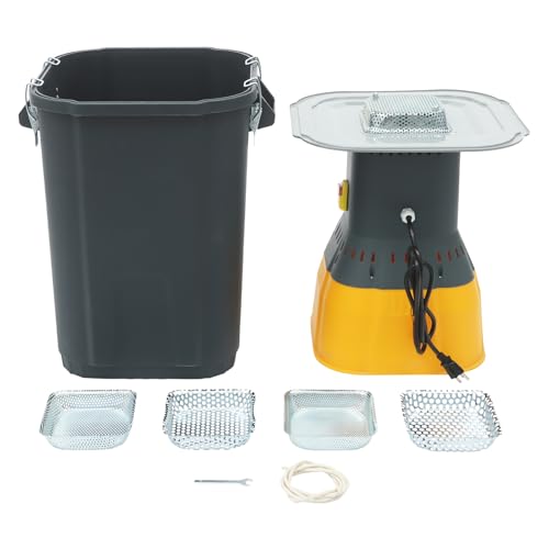 Electric Corn Grinder Mill 110V 1300W 19000RPM Automatic Agricultural Feed Grain Mill, 881lbs/H Dust-free Dry Cereals Wheat Grinder Flour Mill with 5 Sieves, 14.53Gal Detachable Bucket - size: 1300W, 5 Sieves, w/ 55L(14.53Gal)Bucket