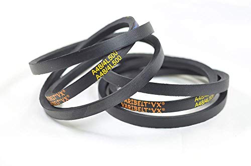 A48/4L500 V-Belt,1/2" Top Width X 50" Outside Length, Classic Wrapped Rubber V-Belt