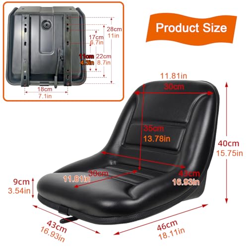Universal Tractor Seat, Forklift Replacement Seat