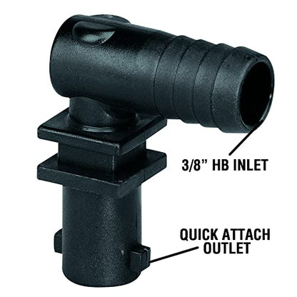 Valley Industries Polypropylene Elbow Nozzle Body - 3/8" HB - size: 3/8 Inch, style: Elbow Nozzle Body