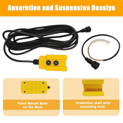 ParnicoTech 4 Wire Dump Trailer Remote Control Switch,12V DC Up‑Down Control Switch for Double Acting Hydraulic Pump Power Unit,Dump Truck Trailer Hoist Lift Gate Controller - color: 4-Switch