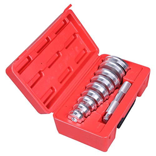 CARTMAN Bearing Race and Seal Driver Set, 1 Handle and 9 Discs, Case