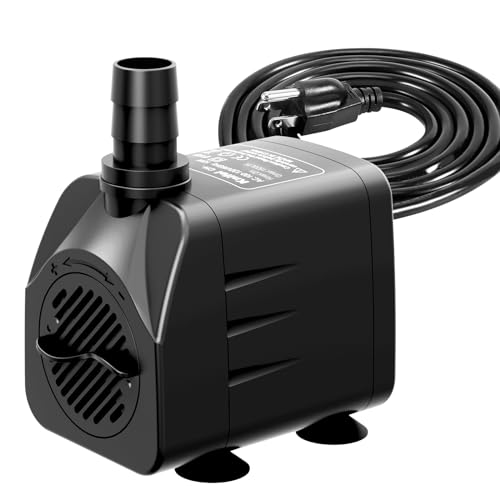 Knifel Submersible Water Pump, Ultra Quiet 400GPH Fountain Pump - size: 400GPH