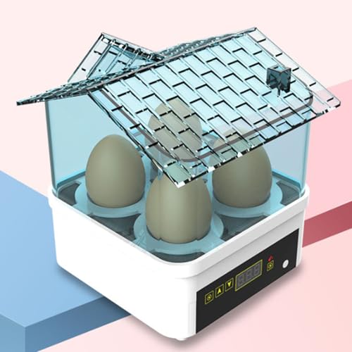 Incubators for Hatching Eggs 4-Grid Transparent LED Display Manual Turning