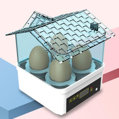 Incubators for Hatching Eggs 4-Grid Transparent LED Display Manual Turning