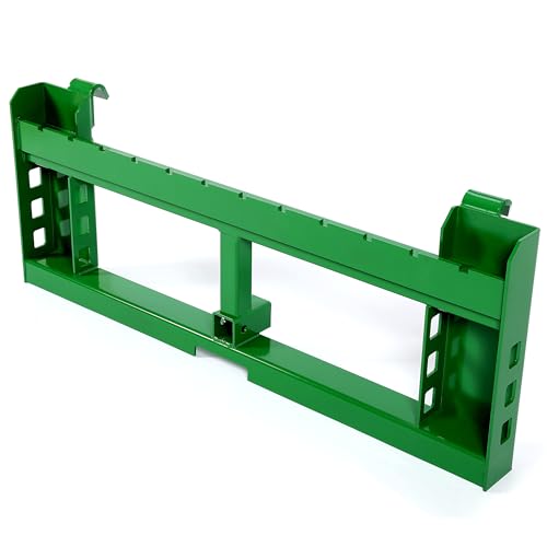 Garvee 2500 Lbs Skid Steer Pallet Fork Frame for JD Tractors, Green - color: Green-2500lbs-jd