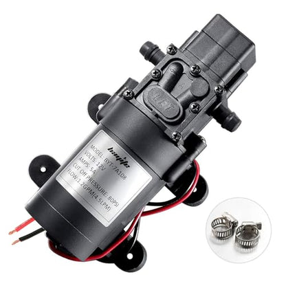 12V DC Water Transfer Pump 4.5 L/Min 1.2 GPM 80 PSI