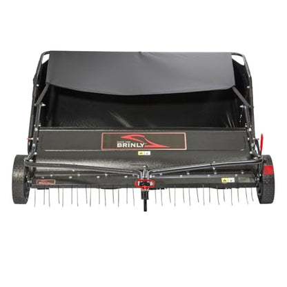 Brinly 54" Tow-Behind Combo Lawn Sweeper with Dethatcher and Hamper Windscreen - size: 54"