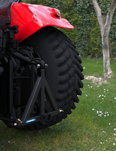 Garvee 3-Point 2" Receiver Hitch Adapter | Converts Cat 1 Tractor for Towing, Compatible with Kubota (BX/LM25H/WLM), Yanmar, Kioti, NorTrac, Cat | Heavy Duty Black Drawbar