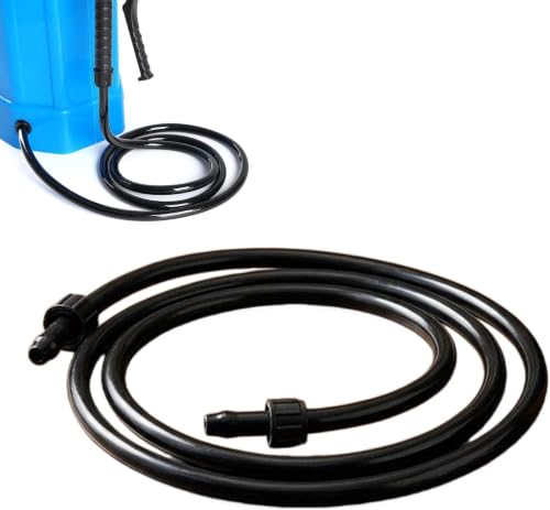 Thickened PVC replacement hose for backpack sprayers, garden water pump outlet hose, replacement for Ryobi replacement trigger spray gun hose, 59-inch long, black