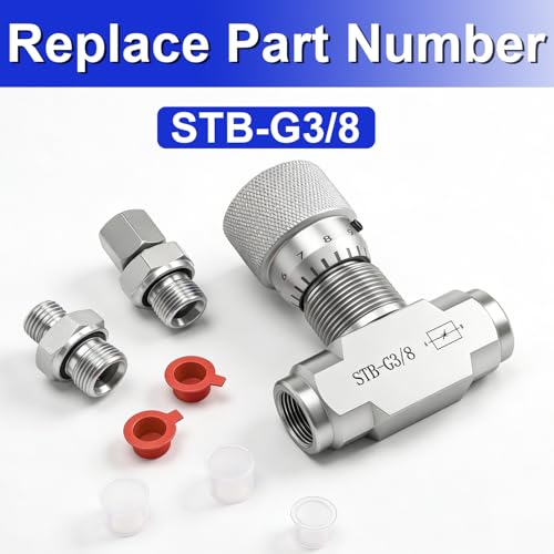 L08 Hydraulic Flow Control Valve Bidirectional Restrictor Compatible with 1-2 Ton Mini Excavator Replace#: STB-G3/8