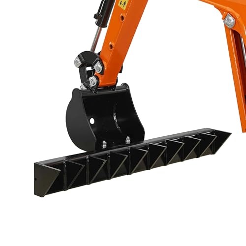 Mini Excavator with Claw, Grading Bucket & Rake, 306cc EPA Compliant Engine, Suitable for Construction Work, Farm&Landscaping, Utility installations