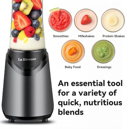 La Reveuse Personal Size Blender for Shakes and Smoothies, 2 Cups, Gray - color: Grey