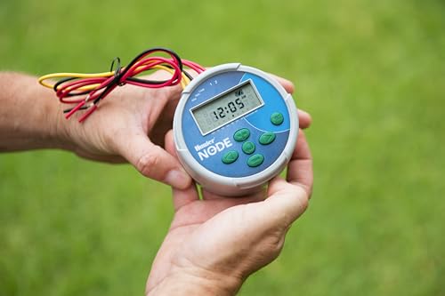 Hunter NODE-200 Battery Operated Sprinkler Timer, 2 Zone Waterproof Irrigation Controller for Valve Boxes, Easy Programming (Solenoid Not Included)