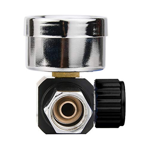 Air Adjusting Regulator Valve with Pressure Gauge for Spray Gun and Air Tools (1/4” NPT)