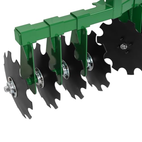 WUTIST 35" Disc Harrow Plow Attachment Green Compatible with All ATV, UTV - color: Black+Green