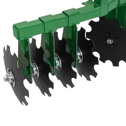 WUTIST 35" Disc Harrow Plow Attachment Green Compatible with All ATV, UTV - color: Black+Green