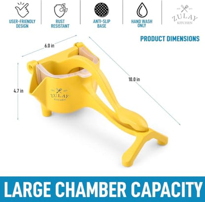 Zulay Kitchen Manual Fruit Juicer - color: Yellow