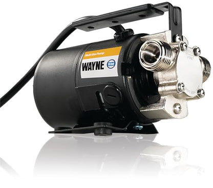 WAYNE PC2 Portable Transfer Water Pump With Suction Hose And Attachment, Black, Small, GIDDS-521200
