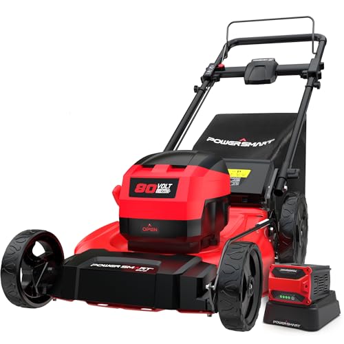 PowerSmart 80V 21-Inch Brushless Cordless Push Lawn Mower Steel Deck