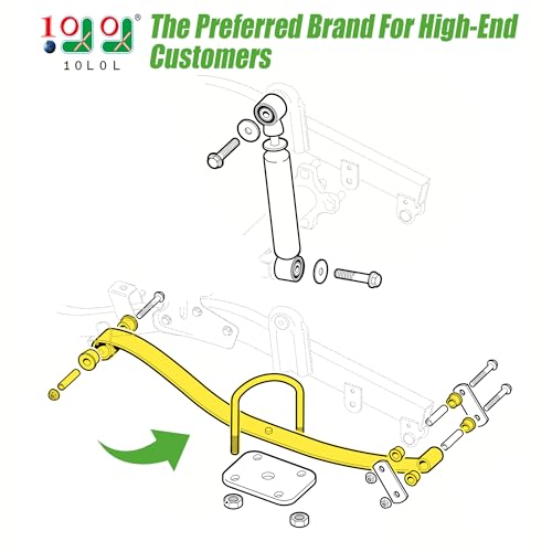 10L0L Heavy Duty Tapered Rear Leaf Springs Kit for EZGO RXV 2008-2013
