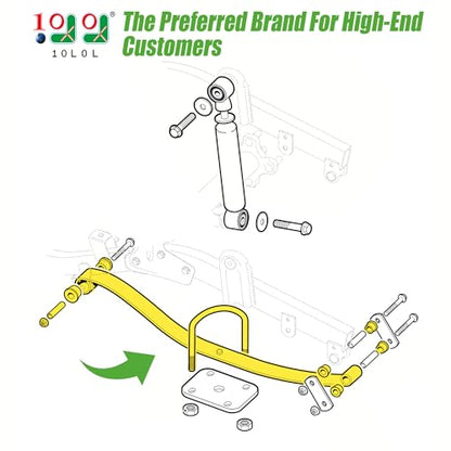10L0L Heavy Duty Tapered Rear Leaf Springs Kit for EZGO RXV 2008-2013
