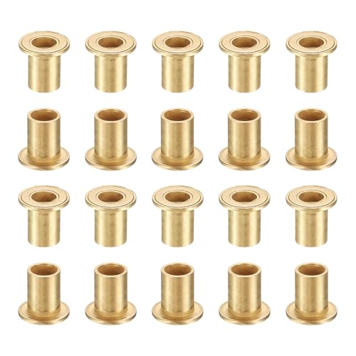 uxcell 20Pcs Flange Sleeve Bearings, 6mm Bore x 8mm OD x 12mm Length, Self-Lubricating Sintered Bronze Bushings - size: 6mm Bore x 8mm OD x 12mm Length