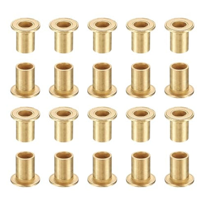 uxcell 20Pcs Flange Sleeve Bearings, 6mm Bore x 8mm OD x 12mm Length, Self-Lubricating Sintered Bronze Bushings - size: 6mm Bore x 8mm OD x 12mm Length