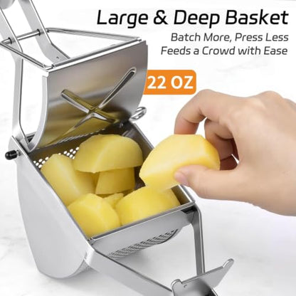 Potato Ricer Stainless Steel 22oz Large Mashed Potato Ricer for Masher Potatoes, Heavy Duty, Dishwasher Safe, Large Capacity