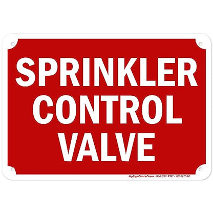 Sprinkler Control Valve Sign, 7x10 Inches, 55 mil thick HDPE (high density - size: 7x10 - Polyethylene
